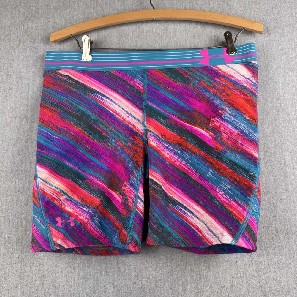 Under Armour Compression Shorts Women's Multicolor Abstract Print Padded‎
